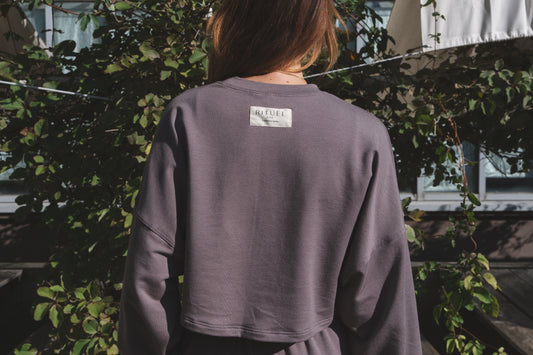 Crop top lounge manche longue - BRUME